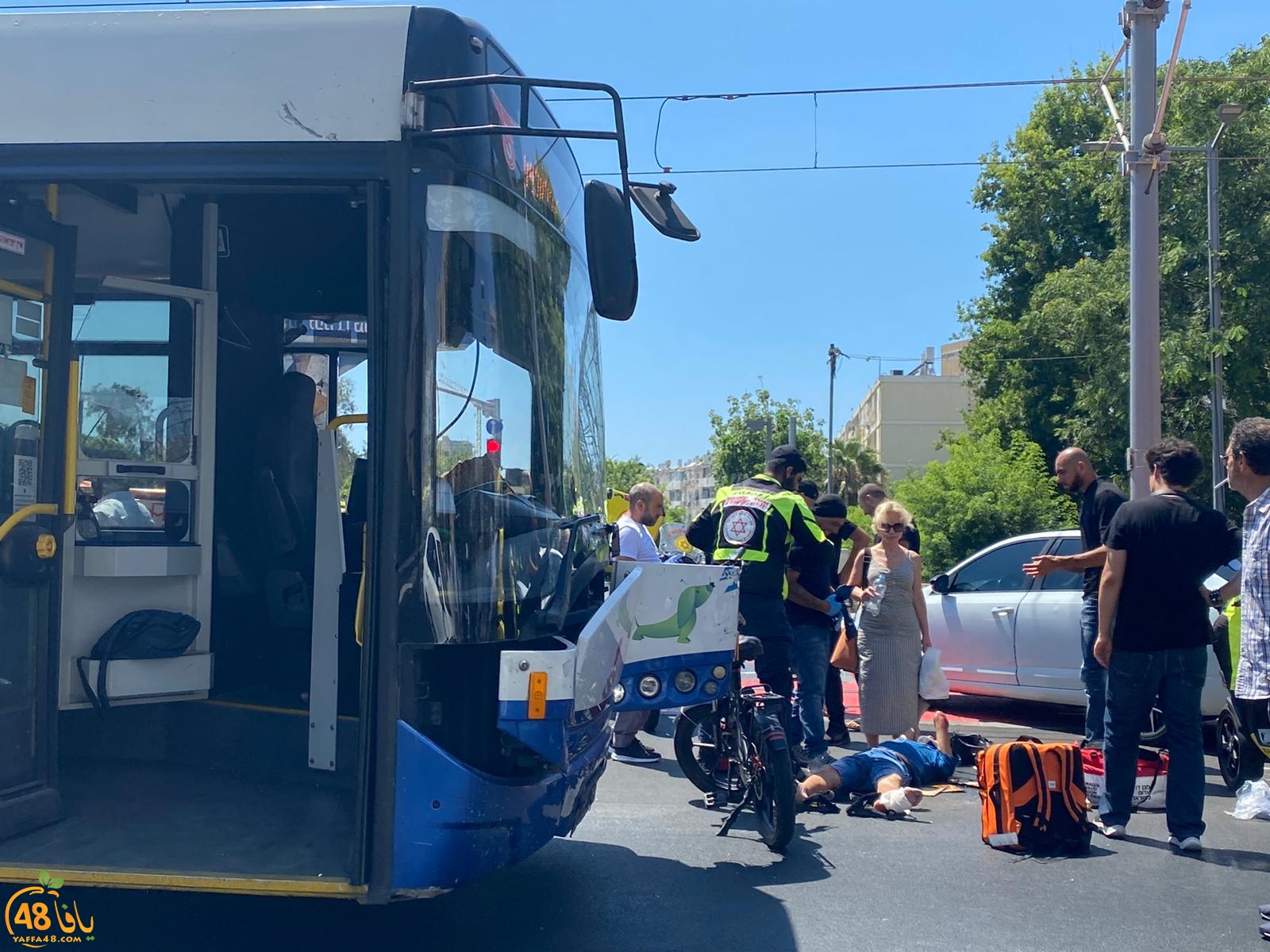 يافا: اصابة متوسطة لراكب دراجة نارية بحادث طرق